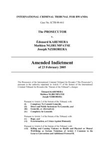 Amended Indictment of 23 February[removed]Edouard KAREMERA
