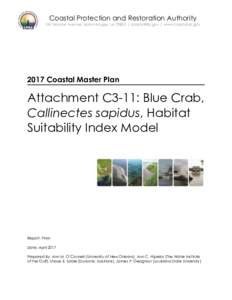 Coastal Protection and Restoration Authority 150 Terrace Avenue, Baton Rouge, LA 70802 |  | www.coastal.la.gov 2017 Coastal Master Plan  Attachment C3-11: Blue Crab,