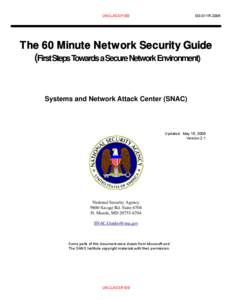 (U) The 60 Minute Network Security Guide