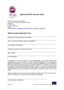 Microsoft Word - Application form BSLF observer status.doc