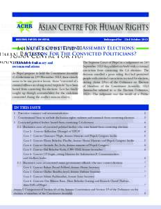 Asian Centre For Human Rights BRIEFING PAPERS ON NEPAL Embargoed for : 23rd OctoberNepal’s Constituent Assembly Elections: