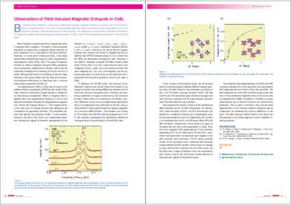 2 Materials Science  PF Activity Report 2009 #27 Observation of Field Induced Magnetic Octupole in CeB6