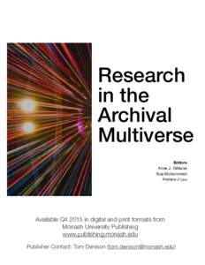 Research in the Archival Multiverse Editors