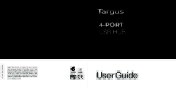 203A / ACH119EU  4-PORT USB HUB  ©2010 Manufactured or imported by Targus Europe