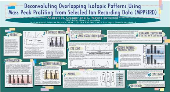 Deconvoluting Overlapping Isotropic Patterns Using Mass Peak Profiling from Selected Ion Recording Data (MPPSIRD)