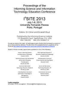 Proceedings of the InSITE 2013 Conference