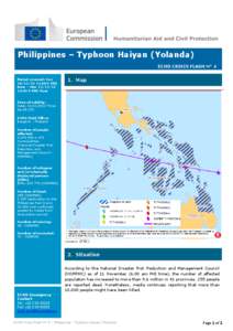Philippines – Typhoon Haiyan (Yolanda) ECHO CRISIS FLASH N° 4 Period covered: Sun[removed]h PHI time – Mon[removed]h PHI Time