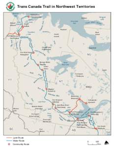 Trans Canada Trail in Northwest Territories Beaufort Sea Amundsen Gulf