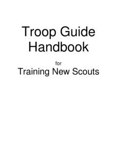 Troop Guide Handbook for Training New Scouts