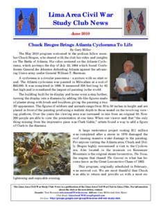 Lima Area Civil War Study Club News June 2010 Chuck Brogee Brings Atlanta Cyclorama To Life By Gary Miller