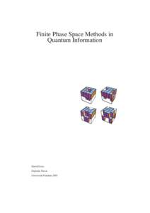 Finite Phase Space Methods in Quantum Information 4  4