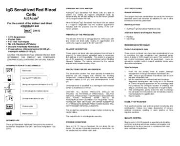 IgG Sensitized Red Blood Cells ALBAcyte ®