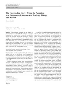 Evo Edu Outreach:526–531 DOIs12052CURRICULUM ARTICLE  The Neverending Story—Using the Narrative