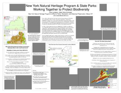 New York Natural Heritage Program & State Parks: Working Together to Protect Biodiversity