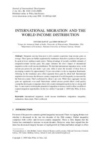 International migration and the world income distribution