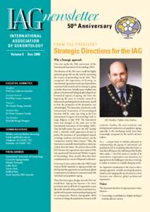newsletter  IAG INTERNATIONAL ASSOCIATION OF GERONTOLOGY