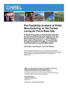 Pre-Feasibility Analysis of Pellet Manufacturing on the Former Loring Air Force Base Site
