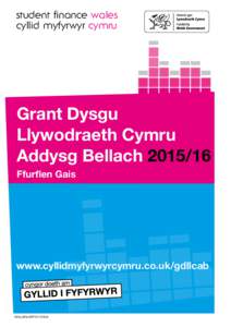student finance wales cyllid myfyrwyr cymru Grant Dysgu Llywodraeth Cymru Addysg Bellach