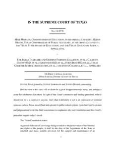 IN THE SUPREME COURT OF TEXAS ══════════ No ══════════