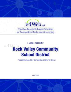 Effective Research-Based Practices for Personalized Professional Learning CASE STUDY  Rock Valley Community
