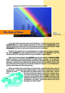 Students can also make their own dreams and paint their own rainbows!  The Story of Stone written by