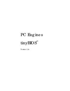 PC Engines tinyBIOS TM  Version 1.3c