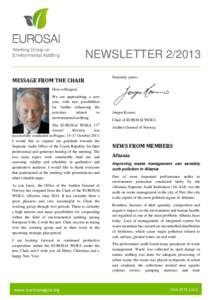 NEWSLETTERMESSAGE FROM THE CHAIR Sincerely yours,  Dear colleagues,