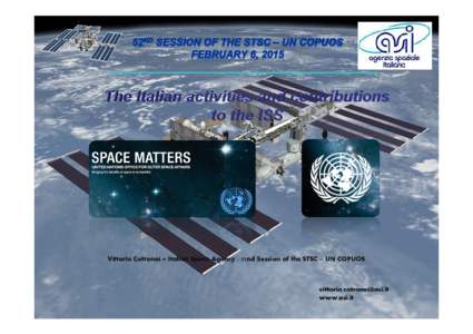 Multi-Purpose Logistics Module / Leonardo / Cotronei / Italian Space Agency / International Space Station / Spaceflight / United Nations Committee on the Peaceful Uses of Outer Space / European Space Agency