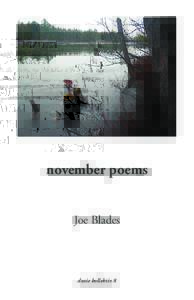 november poems Joe Blades dusie kollektiv 8  november poems