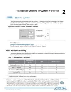 Transceiver Clocking in Cyclone V Devices