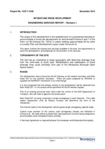 Project NoDecember 2013 MTUBATUBA RIDGE DEVELOPMENT  ENGINEERING SERVICES REPORT – Revision 1