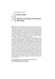 Humanities / Saskia Sassen / Terminology / Cyberspace / Digital Revolution / Market / Internet / Knowledge / Information Age / Virtual reality / Scientific revolution