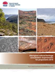 Aboriginal cultural heritage consultation requirements for proponents 2010