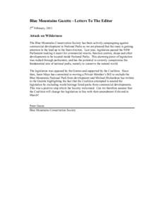 Microsoft Word - bmg_letters_110202_attack_on_wilderness.doc