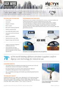 Agx wire datasheet MULTIPHYSICS AND 3D SIMULATION  AgX Dynamics/Wire is a proven technology for fast, accurate and stable simulation