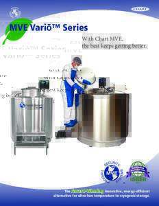 MVE Variō™ Series With Chart MVE, the best keeps getting better. The Award-Winning innovative, energy-efficient alternative for ultra-low temperature to cryogenic storage.