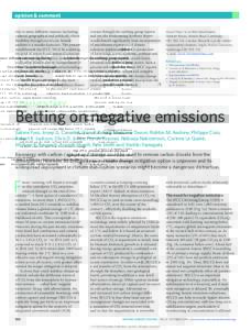 Betting on negative emissions