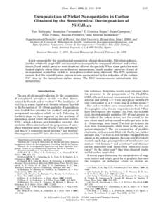 Chem. Mater. 1999, 11, [removed]Encapsulation of Nickel Nanoparticles in Carbon Obtained by the Sonochemical Decomposition of