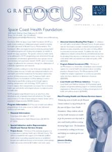 Grantmaker Focus Space Coast Health Foundation
