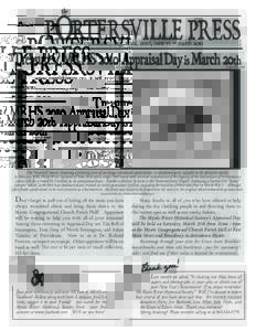 the  Portersville Press www.mystichistory.org • vol. xxxvi, issue vi • marchTreasures? MRHS 2010 AppraisalDay is March 20th