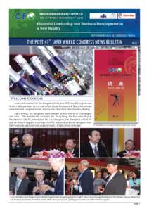 THE POST 41ST IAFEI WORLD CONGRESS NEWS BULLETIN  ISSUE 2 Welcome Cocktail A welcome cocktail for the delegates of the 41st IAFEI World Congress was