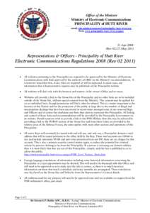 Microsoft Word - PHR Representatives & Officers - Electronic Communications Regulations 2008 _Rev 02 2011_.doc