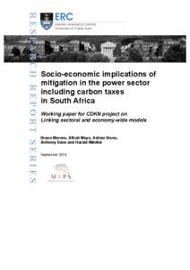 Microsoft Word - Socio-economic implications of mitigation in the power sector including carbon taxes in SA.docx