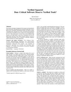 Theoretical computer science / Software engineering / Computing / Logic in computer science / Formal methods / Compiler construction / Formal verification / ACM Transactions on Programming Languages and Systems / Semantics / Compiler / Programming language / Operational semantics