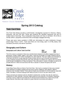 Microsoft Word - Creek Edge Press Catalog Summer 2013.doc