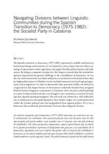 Navigating Divisions between Linguistic Communities during the Spanish Transition to Democracy[removed]):