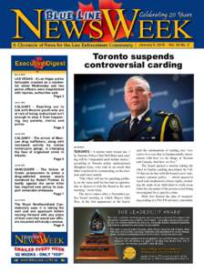 January 9, 2015 – Vol. 20 No. 2  Toronto suspends controversial carding Dec[removed]