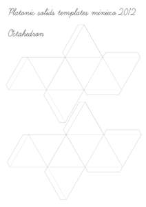 Platonic solids templates minieco 2012 Octahedron 