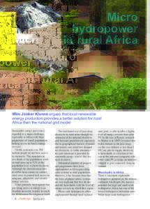 feature  Micro hydropower in rural Africa