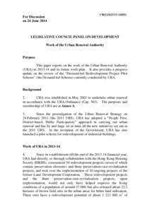 Microsoft Word - LegCo Panel Paper - Work of the URA[removed]Eng - Final)